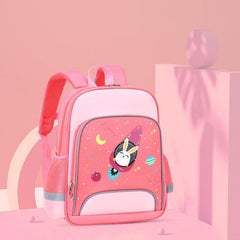 Lightweight Cartoon School Backpack for Kids with Reflective Safety Features and Load-Reducing Design