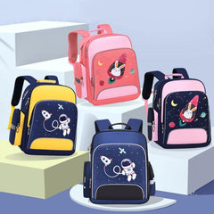 Lightweight Cartoon School Backpack for Kids with Reflective Safety Features and Load-Reducing Design