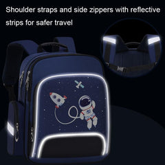 Lightweight Cartoon School Backpack for Kids with Reflective Safety Features and Load-Reducing Design