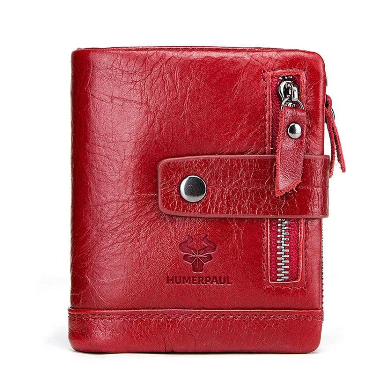 HUMERPAUL hu828 Multi-Card Zipper Leather Wallet & Handbag