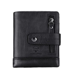 HUMERPAUL hu828 Multi-Card Zipper Leather Wallet & Handbag