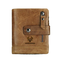 HUMERPAUL hu828 Multi-Card Zipper Leather Wallet & Handbag