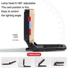 Versatile COB LED Work Light with USB Charging and Emergency Functions