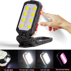 Versatile COB LED Work Light with USB Charging and Emergency Functions