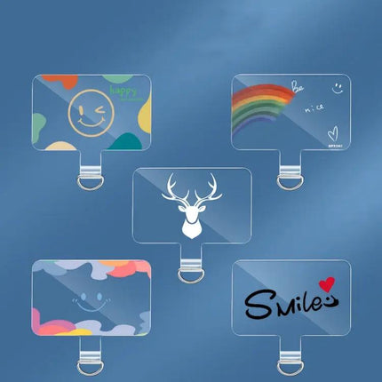 Lanière universelle pour téléphone avec motif smiley pour une fixation sécurisée