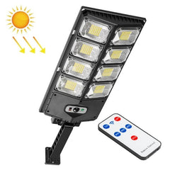 E-SMARTER Solar-Powered Dual Row LED Garden Sensor Light with Remote Control