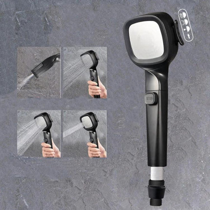 Adjustable Handheld Shower Head for Daily Home Bathing Needs - black multi-mode handheld shower head with adjustable spray settings
