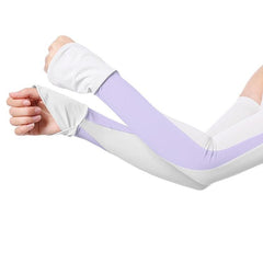 Cool Ice Silk UV Defense Arm Sleeves for Summer Sports - 1 Pair