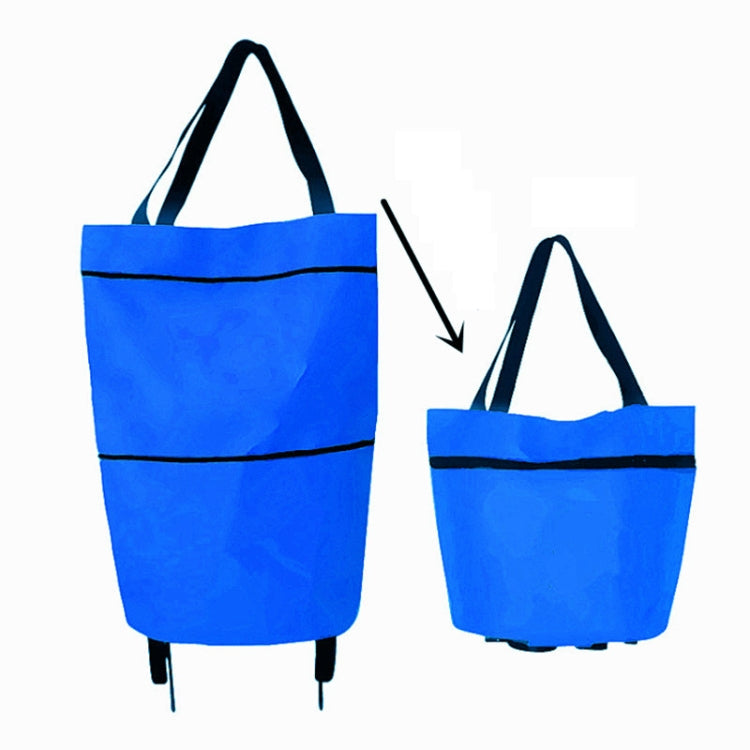 Portable Shopping Cart Foldable Tote With Wheels In Colors 