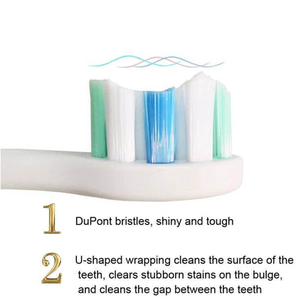 Replacement Toothbrush Heads Sensitive Care Daily Cleaning with DuPont bristles U-shaped wrapping for gentle gum care and stain removal