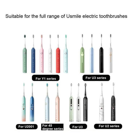 Replacement Toothbrush Heads Sensitive Care Daily Cleaning - DuPont bristles, rounded top, gentle gum care, U-shaped wrap for surface stain and gap cleaning