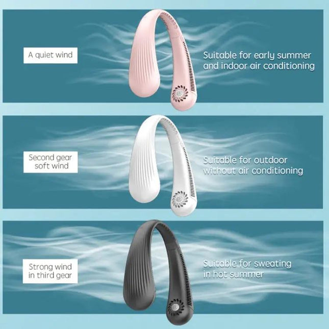 Hanging Neck Fan with Bladeless Design for Everyday Cooling
