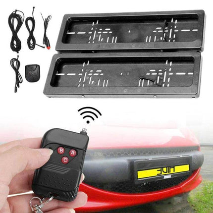 European Standard Electric Roller Shutter License Plate Cover remote-controlled motorized concealment for privacy