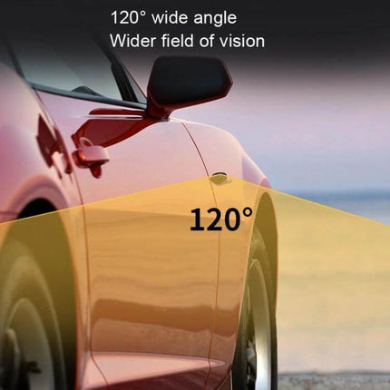 Auxiliary Camera for Car Right Blind Spot Safety Assistance — 120° wide-angle view showing improved right-side visibility for safer lane changes