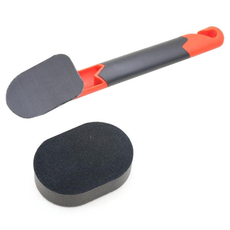 Ergonomic Long-Handled Tire Waxing Brush with Removable Sponge