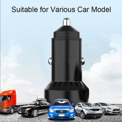 Aluminum Alloy Dual Interface Car Charger For On The Go — compact 60W dual-port car charger shown with multiple cars