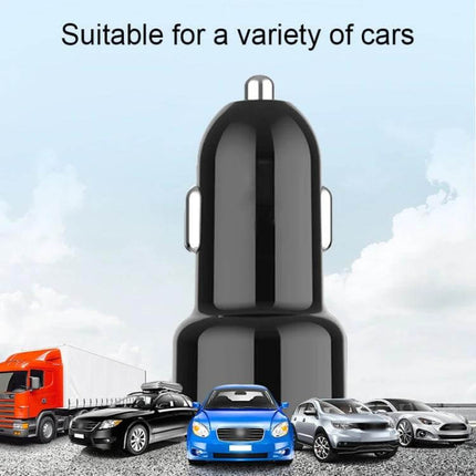 Universal Fireproof Car Phone Charger For Everyday Use shown in car cigarette lighter with multiple vehicle types for safe daily charging