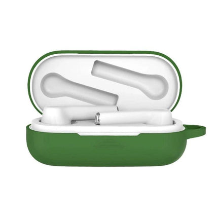 Silicone Case for Huawei Earphones in Everyday Travel - green skin-friendly protective case for Honor FlyPods 3, pocket-sized dust and scratch protection
