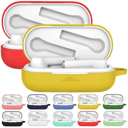 Silicone Case for Huawei Earphones in Everyday Travel - yellow silicone protective case for Honor FlyPods 3, compact pocket-friendly travel cover