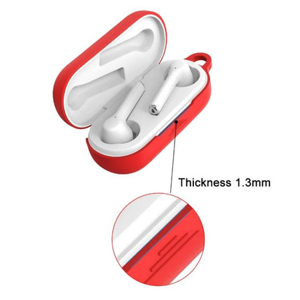 Silicone Case for Huawei Earphones in Everyday Travel - red skin-friendly silicone protective cover for Honor FlyPods 3, thin 1.3mm, pocket-friendly