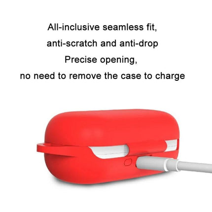 Silicone Case for Huawei Earphones in Everyday Travel - red skin-friendly silicone protective case with precise opening for charging