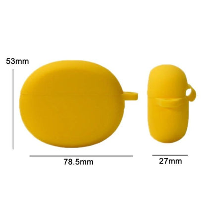 Protective Silicone Cover for OPPO Enco X2 During Daily Activities - yellow slim silicone case with dimensions 78.5x53x27mm