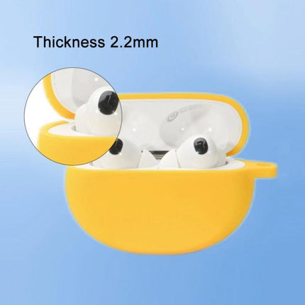 Protective Silicone Cover for OPPO Enco X2 During Daily Activities - yellow slim 2.2mm case protecting earbuds from scratches and drops
