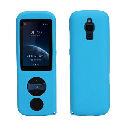Silicone Case Protects iFLYTEK Translator for Daily Travel - Blue silicone cover for travel protection and easy use