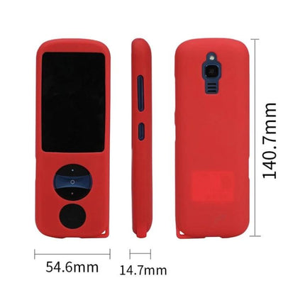 Silicone Case Protects iFLYTEK Translator for Daily Travel - red silicone protective cover for device, slim fit with button cutouts