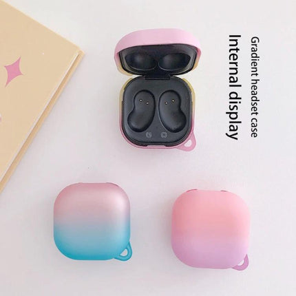 Gradient Covers for Samsung Earbuds During Daily Commutes - pink to blue gradient protective case for Buds Pro/Buds Live/Buds 2