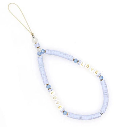 Soft Pottery Geometric Letter Phone Lanyard for Everyday Use