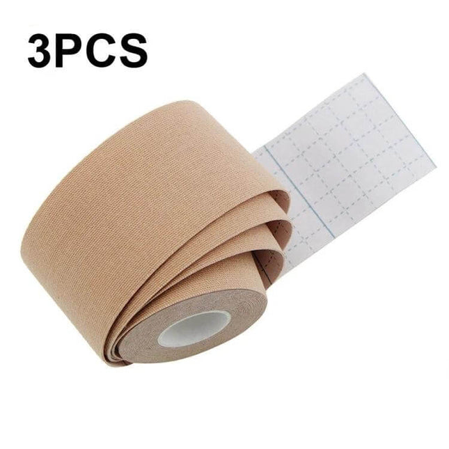 Muscle Tape 3-Pack For Everyday Muscle Support And Protection - beige hypoallergenic cotton kinesiology tape roll