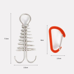 Stainless Steel Outdoor Octopus Buckle for Camping Tent Rope Fixation