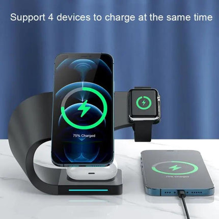 LFX 178 4 In 1 Wireless Charger For Smartphone Apple Watch AirPods