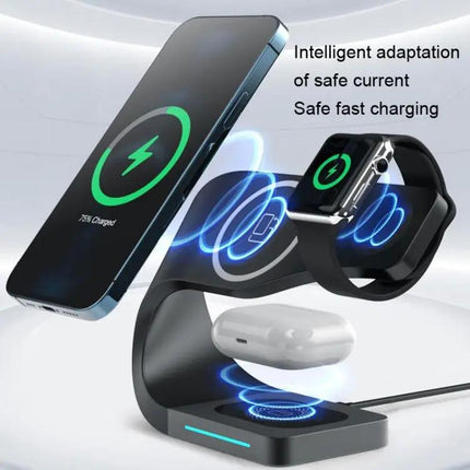LFX 178 4 In 1 Wireless Charger For Smartphone Apple Watch AirPods