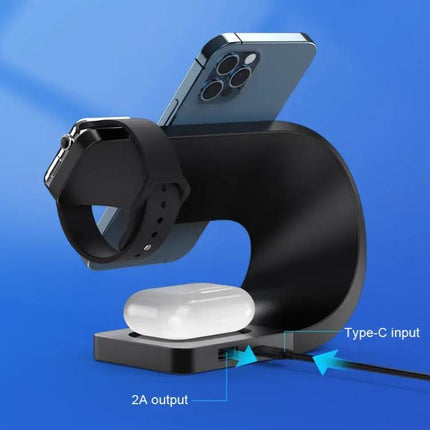 LFX 178 4 In 1 Wireless Charger For Smartphone Apple Watch AirPods