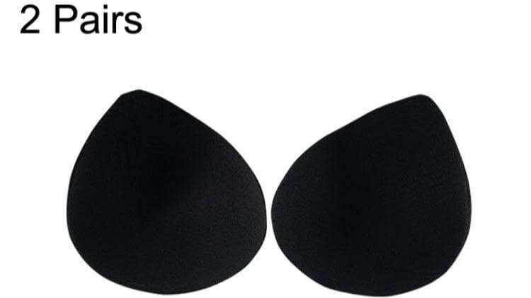 Seamless Comfort Sports Yoga Bra Pads - 2 Pairs of Soft Sponge Cups with Latex Cotton