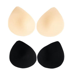 Seamless Comfort Sports Yoga Bra Pads - 2 Pairs of Soft Sponge Cups with Latex Cotton