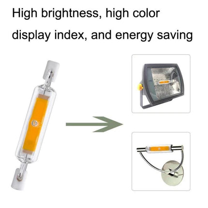 Versatile Glass LED Lamp for Everyday Home Lighting Needs - R7S glass LED bulb shown with high brightness and dimmable living room and kitchen fixtures