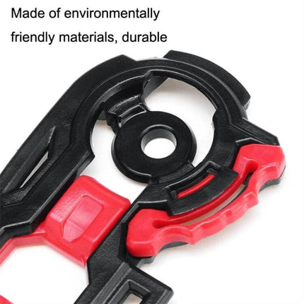 Helmet Lens Base Set for Motorcycle Visor Replacement Kit close-up of black and red durable plastic visor base replacement piece