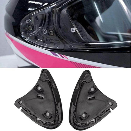 Helmet Lens Base Set for Motorcycle Visor Replacement Kit – durable plastic visor base pair for secure alignment and easy replacement