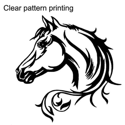 Galloping Horse Design Reflective Car Body Stickers, 5 Pack - black galloping horse reflective car decal set for increased nighttime visibility