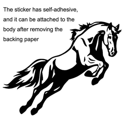 Galloping Horse Design Reflective Car Body Stickers, 5 Pack - black galloping horse self-adhesive reflective car body decal