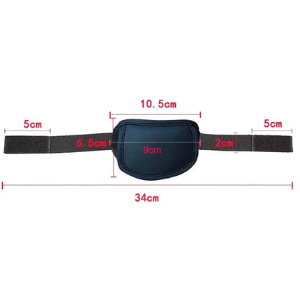 Comfortable DSLR Camera Wrist Strap for Daily Use, black PU microfiber pad with dimensions shown