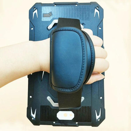 Comfortable DSLR Camera Wrist Strap for Daily Use shown on hand with padded PU leather support and adjustable black elastic band