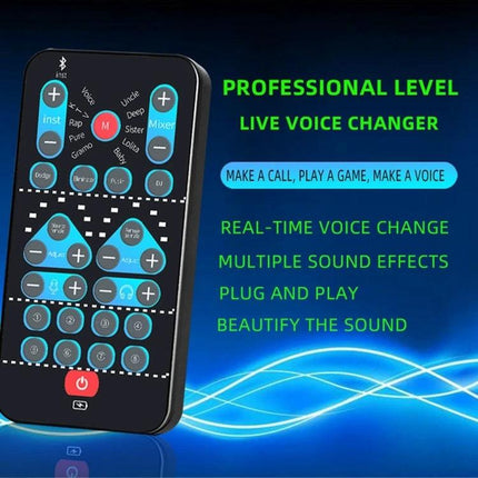 A Versatile Voice Changer for Home Entertainment and Recordings - handheld live voice changer device with scene modes and plug-and-play controls