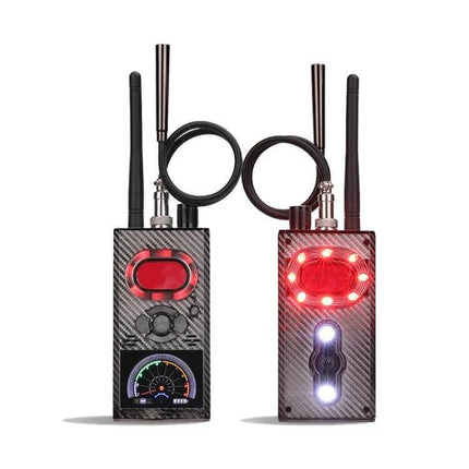 Wireless Camera and Signal Detector for Privacy Protection handheld detector with antennas, LED indicators and frequency meter for hotel or car scans