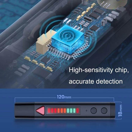 Signal Detection Pen for Hidden Camera Privacy Checks with high-sensitivity chip and LED signal strength display