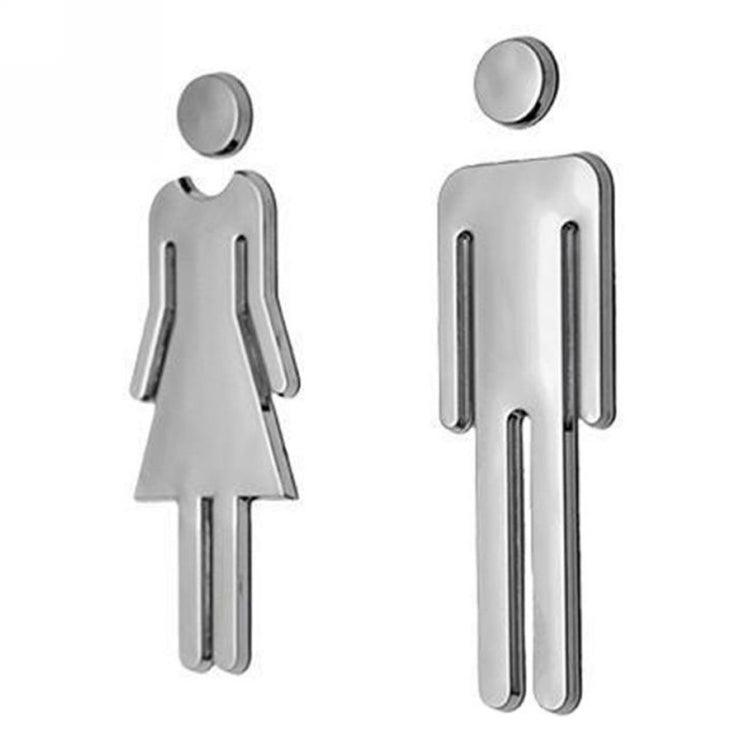 Stylish 2-Pack 12cm Restroom Door Wall Signs for Elegant Signage Solutions