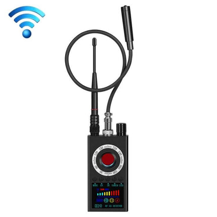 K19 Wireless Signal Detector for Privacy and Security Protection - handheld detector with antennas, flex probe and digital signal strength display